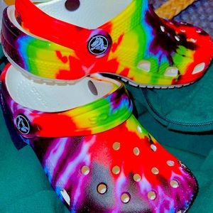Tie-dye Crocs